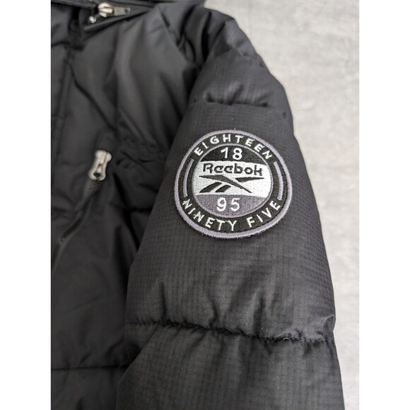 Reebok Jacket Womens Adult Extra Large (18/20) Black Full Zip Puffer Hooded - Picture 6 of 9
